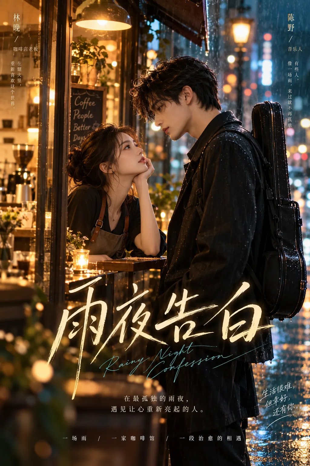 黄果短剧 雨夜告白 AI漫剧封面