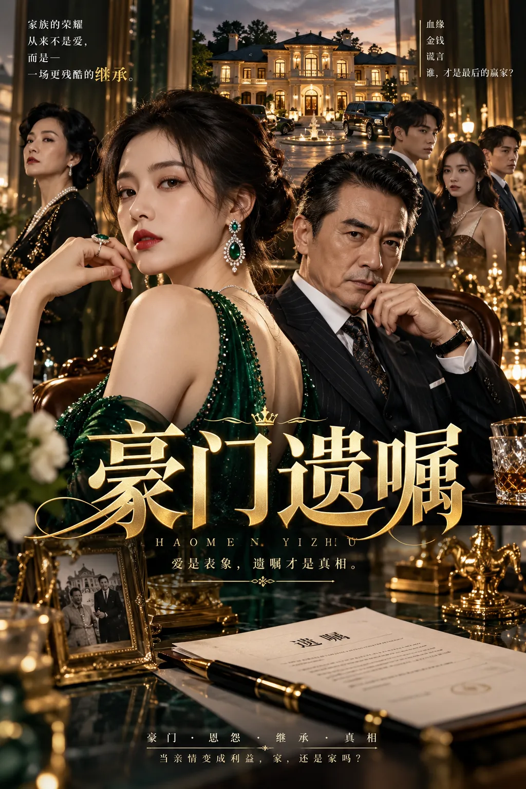 黄果短剧 豪门遗嘱 AI漫剧封面